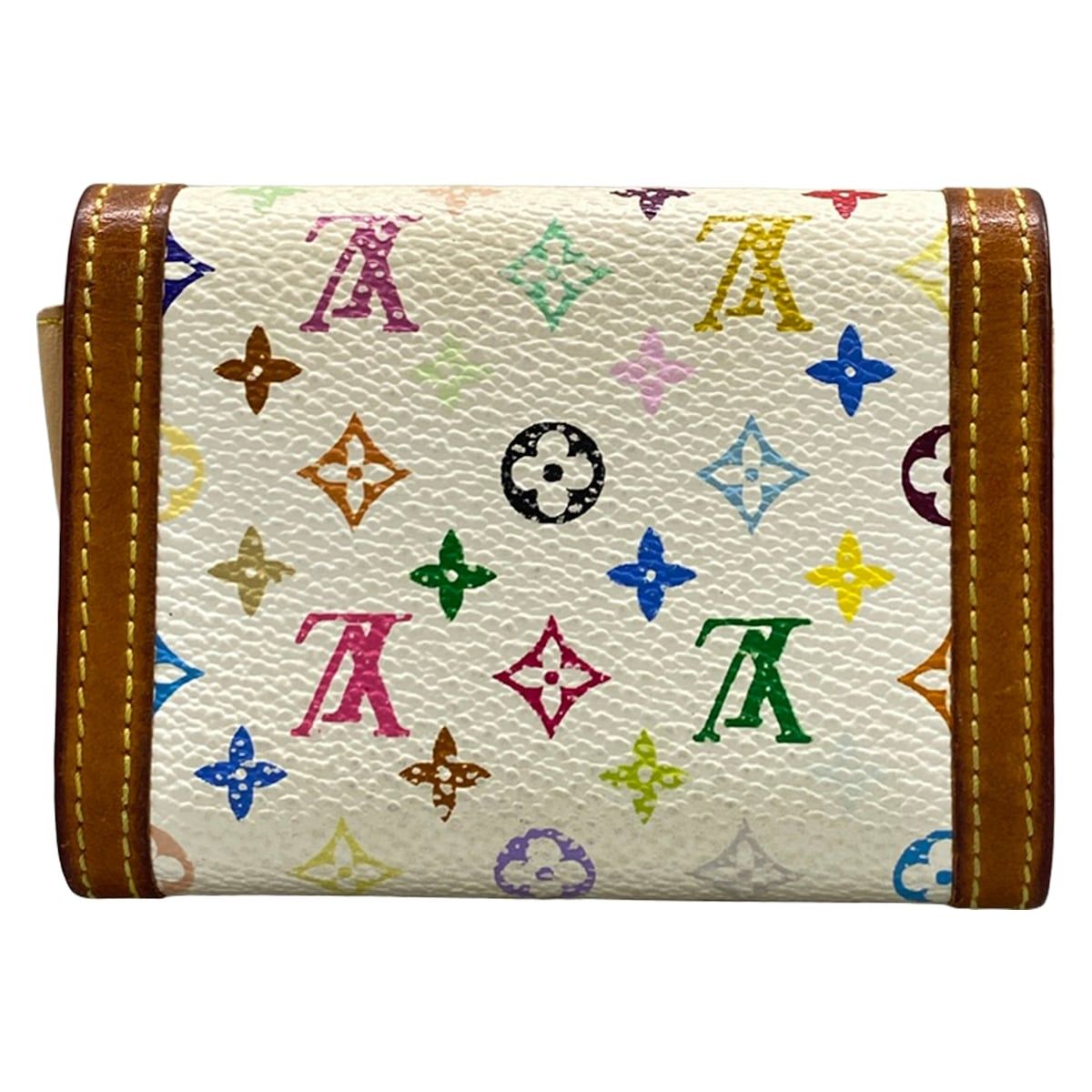 Louis Vuitton Coin Case Monogram Multicolor Porto Monet Pla Blanc — view 2