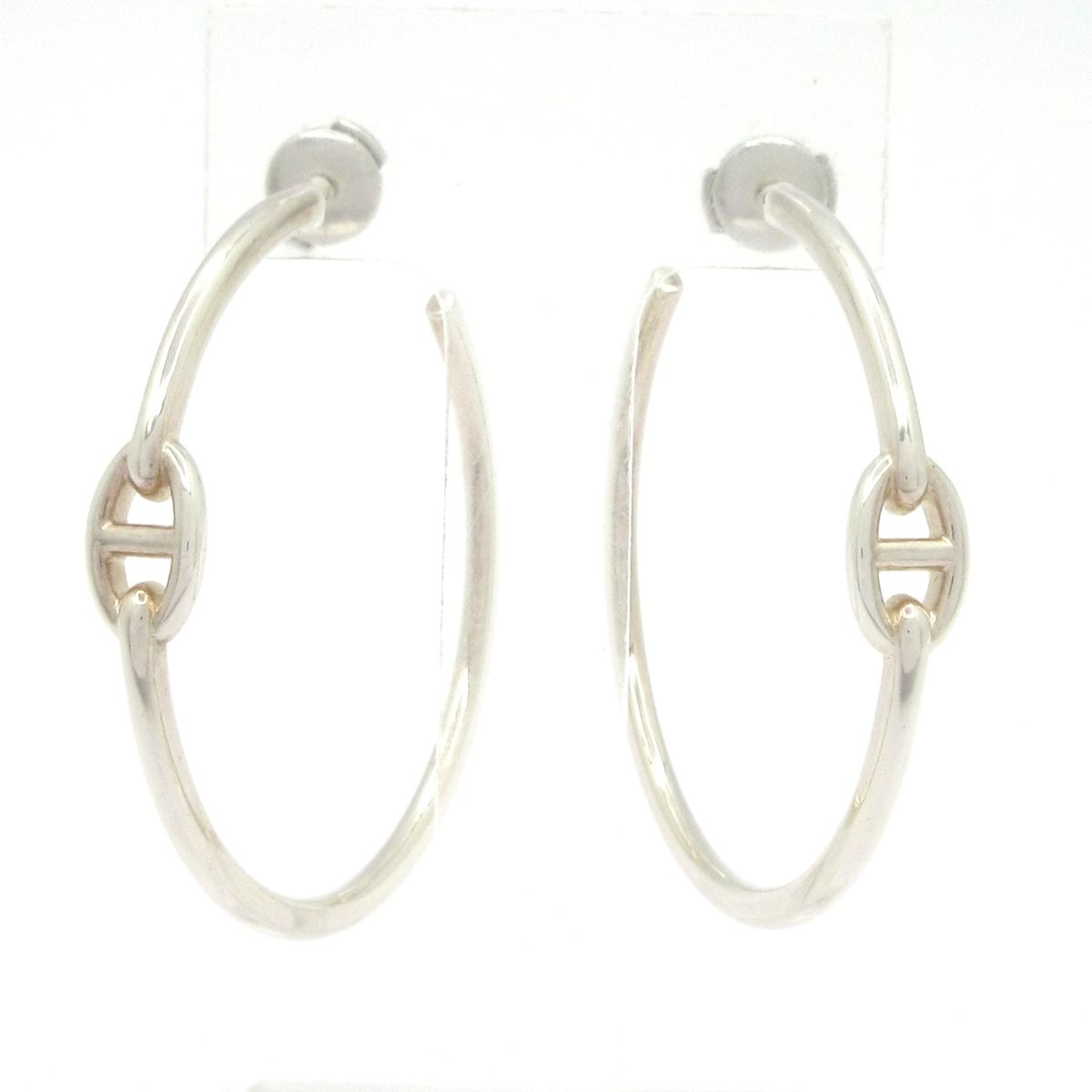 Hermes Earrings Chaine D'ancre GM Silver Hoop 2025.9 Purchase