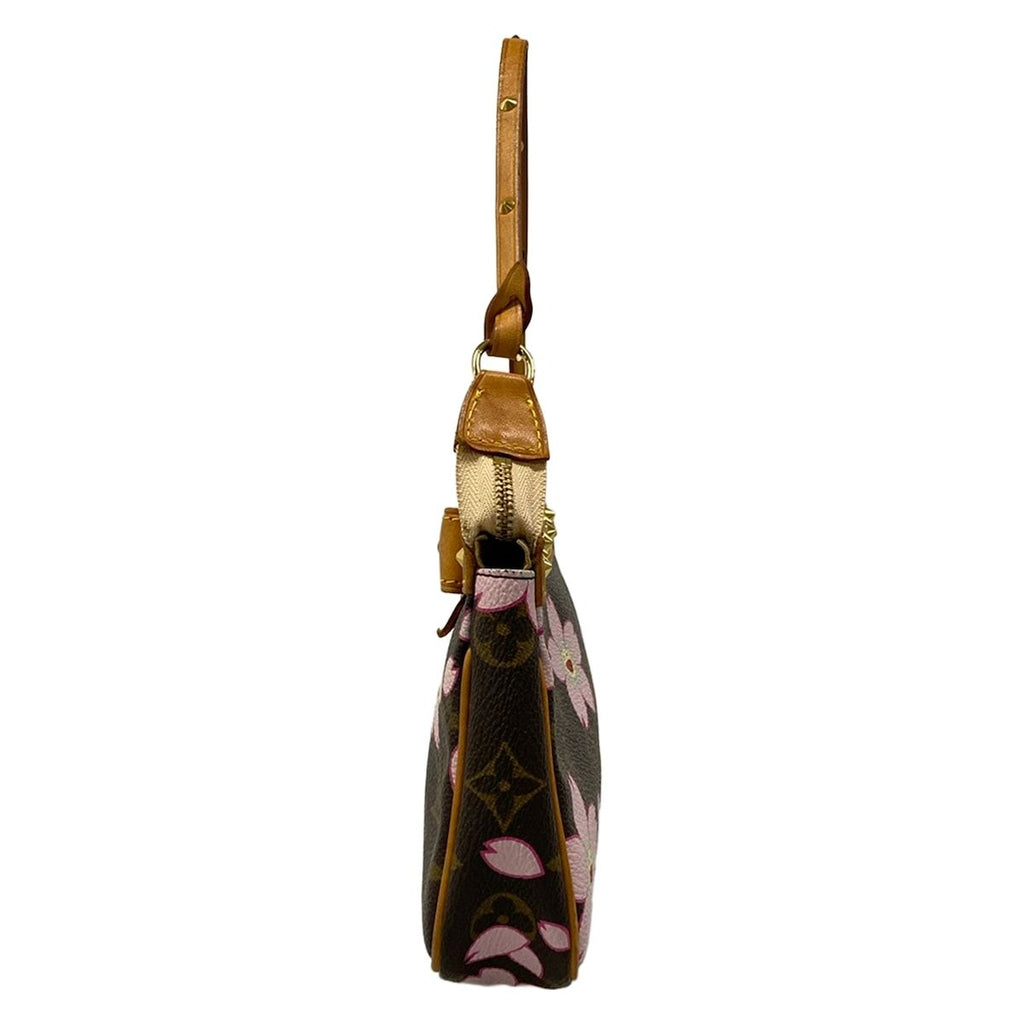 Louis Vuitton Handbag Monogram Cherry Blossom Pochette Brown Leather — view 4