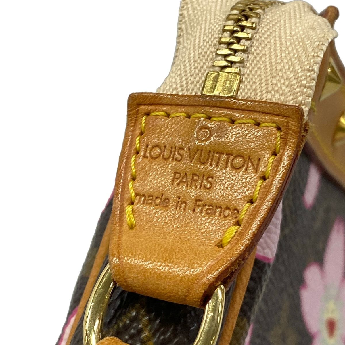 Louis Vuitton Handbag Monogram Cherry Blossom Pochette Brown Leather — view 8