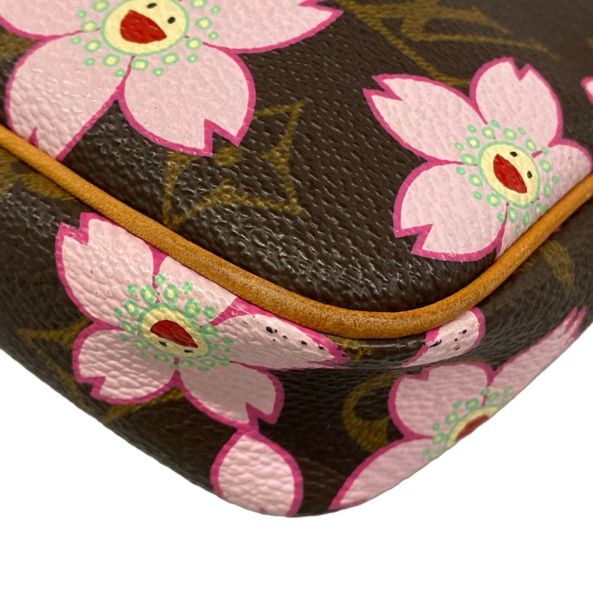 Louis Vuitton Handbag Monogram Cherry Blossom Pochette Brown Leather — view 6