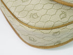 Dior Honeycomb Pattern Shoulder Bag Pochette Beige — view 7