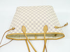 Louis Vuitton LV Neverfull MM Damier Azur Shoulder Bag Tote White Gray — view 5