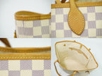 Louis Vuitton LV Neverfull MM Damier Azur Shoulder Bag Tote White Gray — view 7