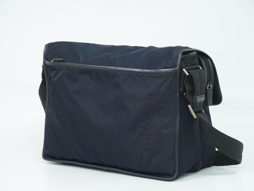 Prada Nylon Messenger Bag Pochette Navy — view 2