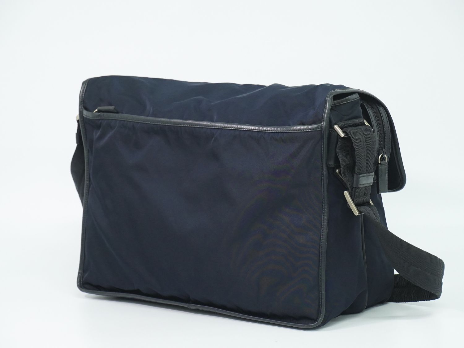 Prada Nylon Messenger Bag Pochette Navy — view 2