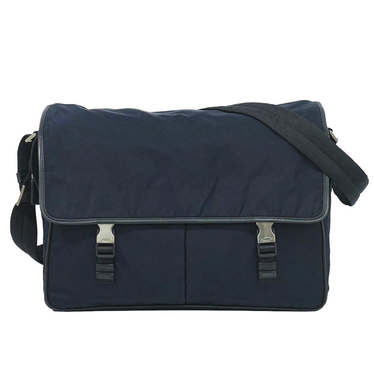 Prada Nylon Messenger Bag Pochette Navy