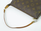 Louis Vuitton LV Pochette Monogram Pouch Handbag Brown — view 4