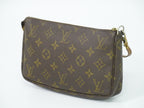 Louis Vuitton LV Pochette Monogram Pouch Handbag Brown — view 2