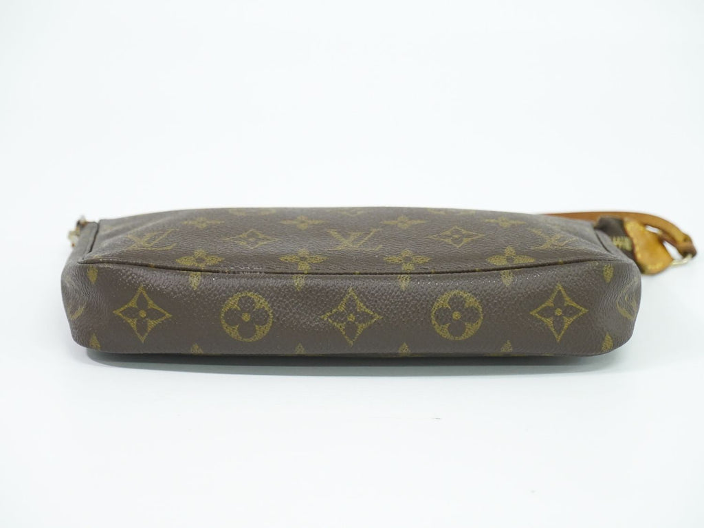 Louis Vuitton LV Pochette Monogram Pouch Handbag Brown — view 3
