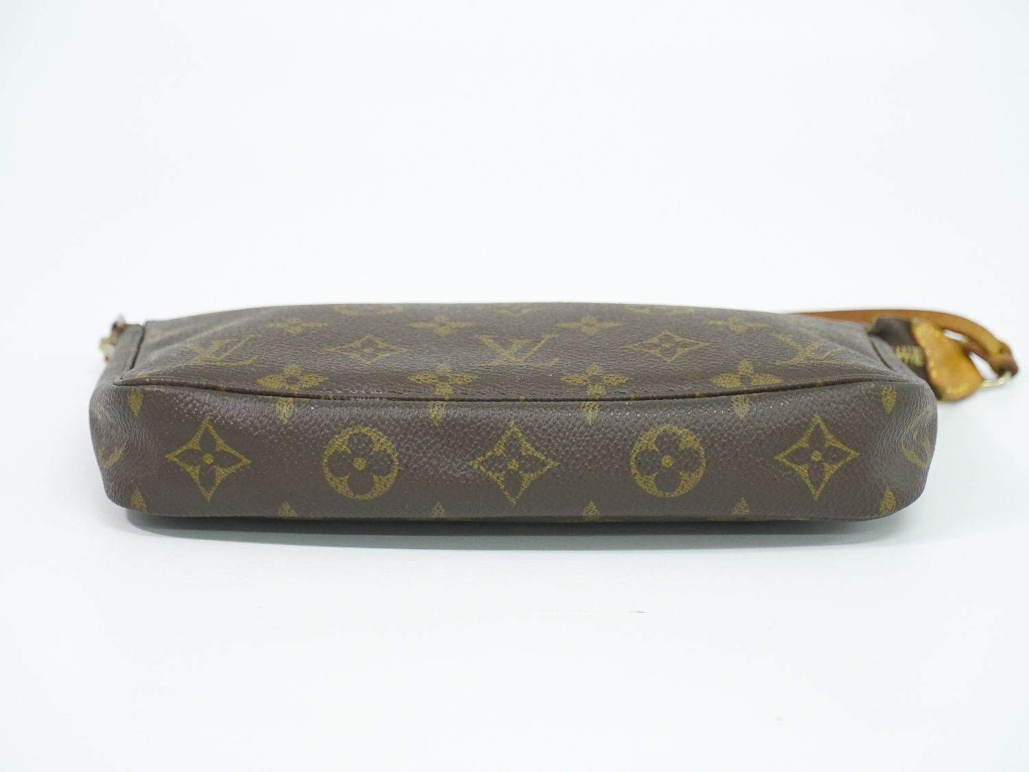 Louis Vuitton LV Pochette Monogram Pouch Handbag Brown — view 3