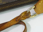 Louis Vuitton LV Pochette Monogram Pouch Handbag Brown — view 6