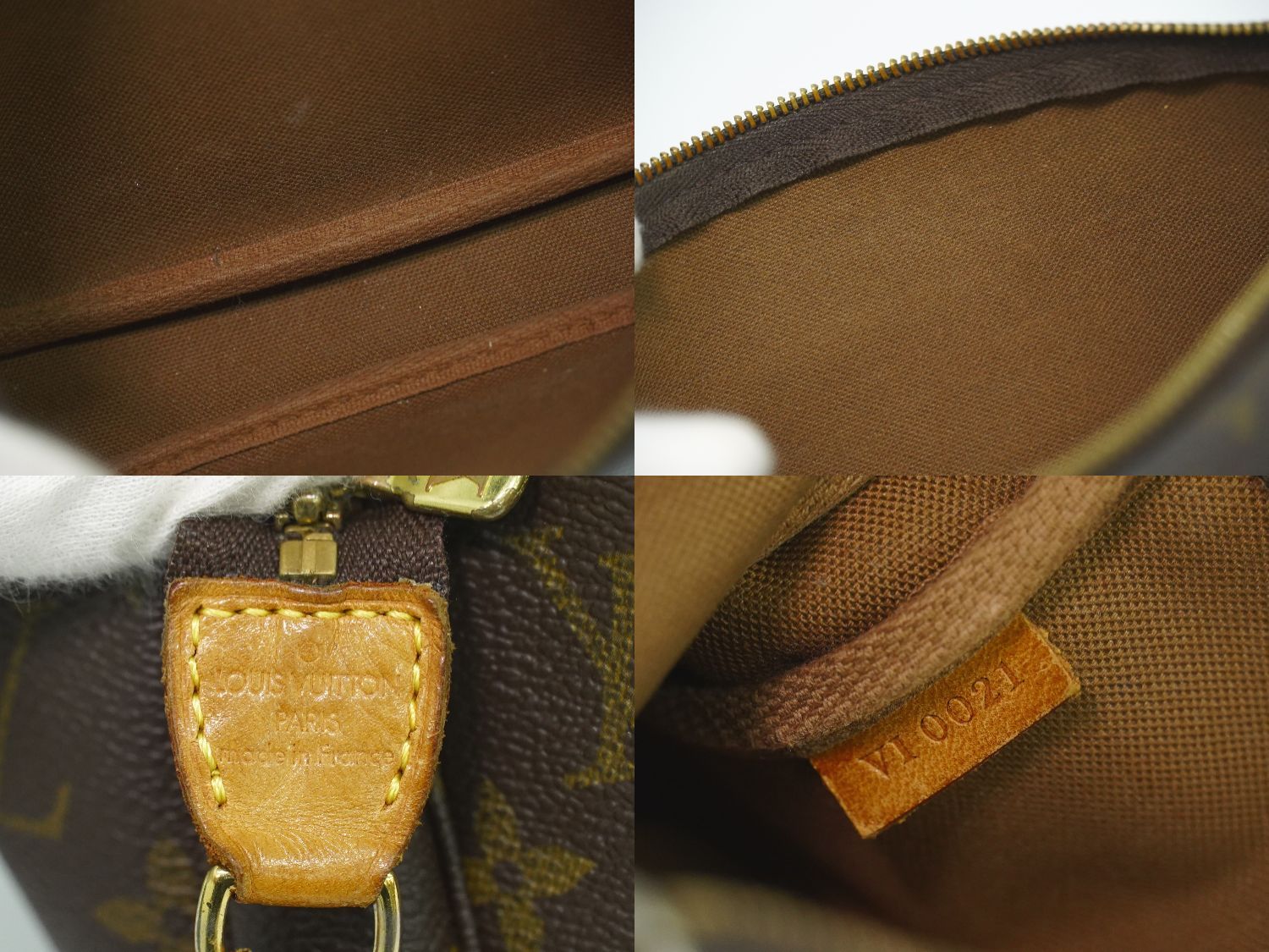 Louis Vuitton LV Pochette Monogram Pouch Handbag Brown — view 9