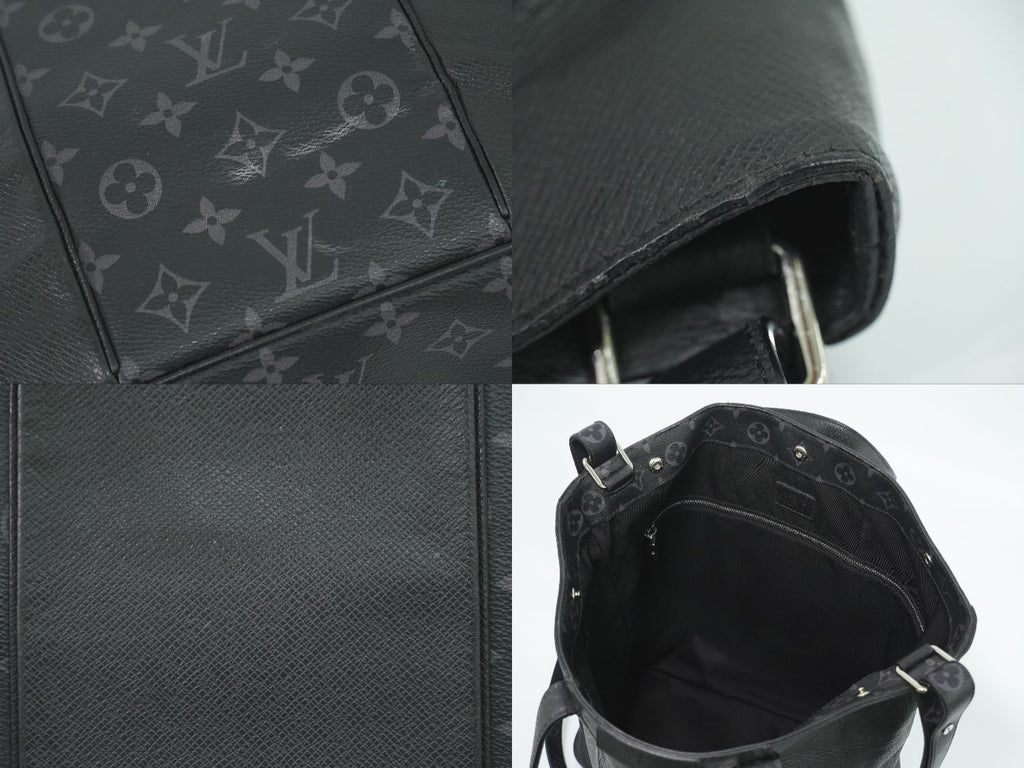Louis Vuitton LV City Tote Taigarama Monogram Eclipse 2-Way Black Gray — view 7
