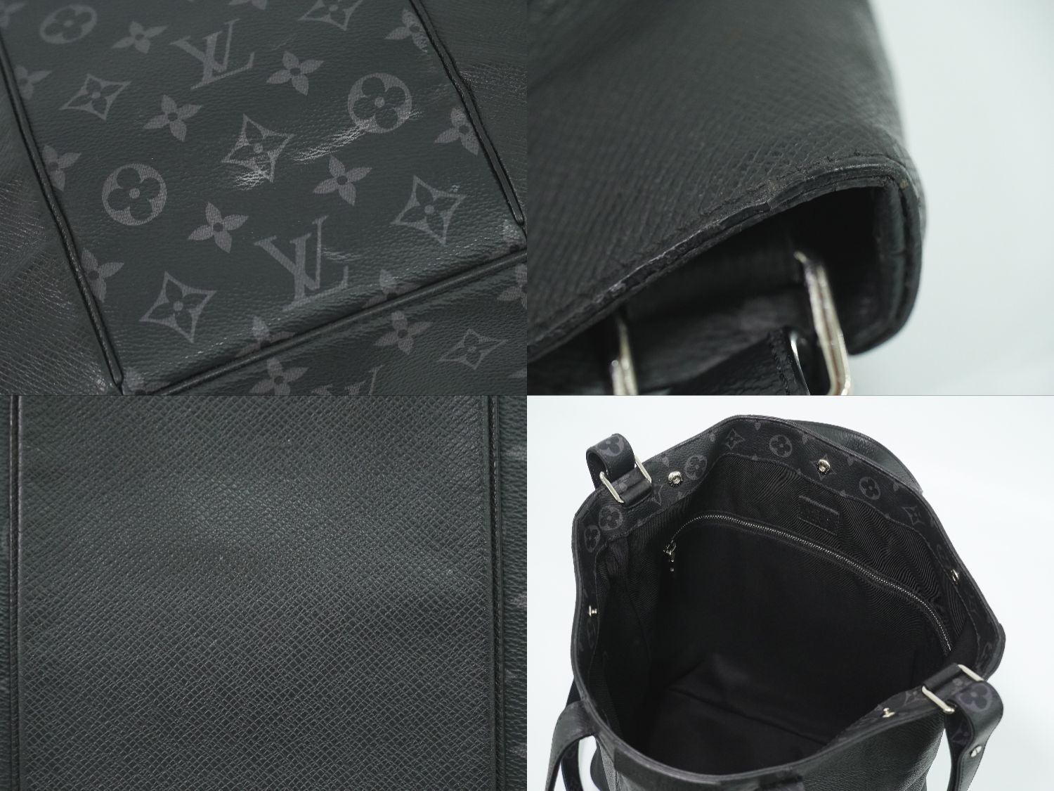 Louis Vuitton LV City Tote Taigarama Monogram Eclipse 2-Way Black Gray — view 7