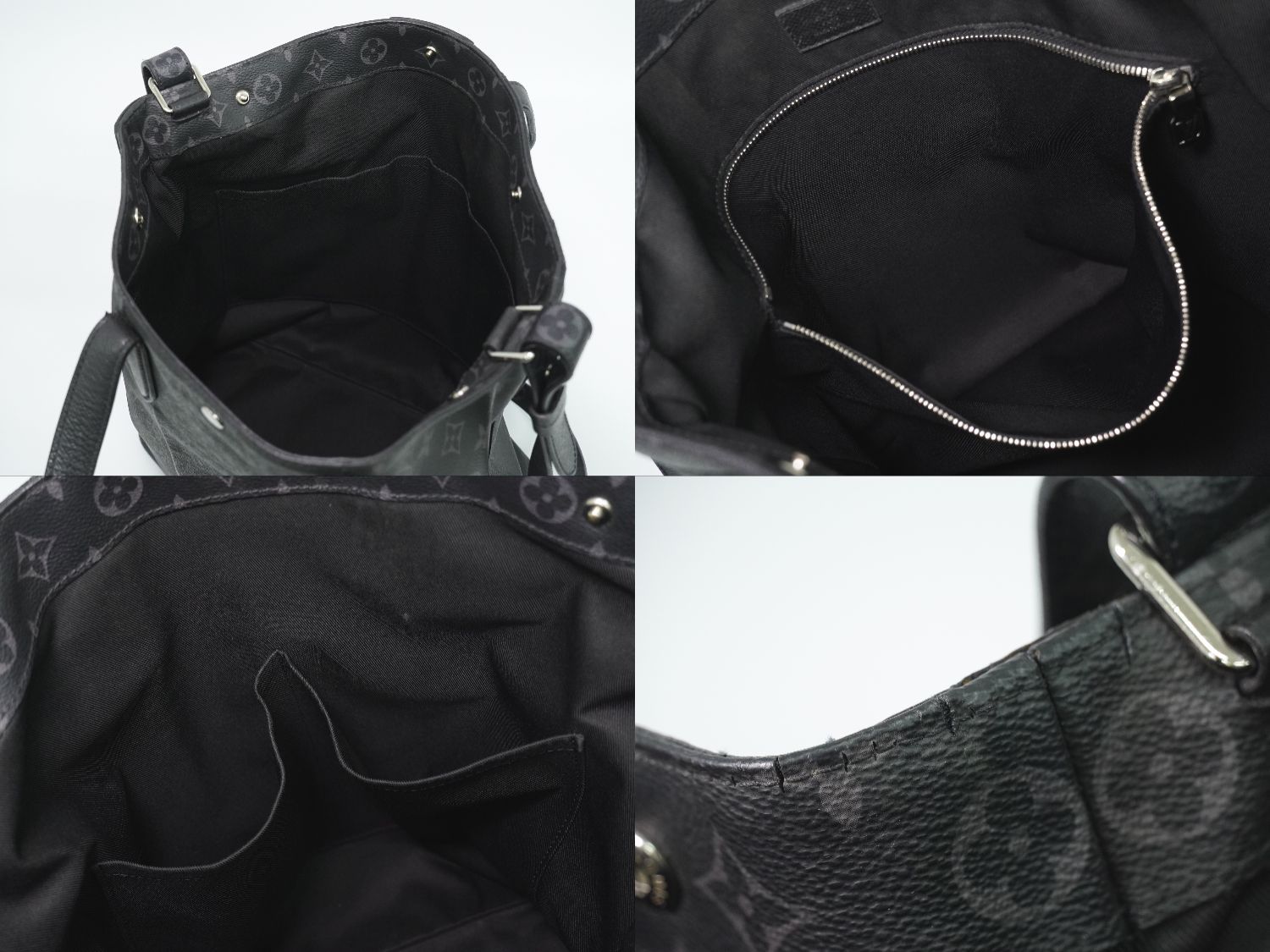 Louis Vuitton LV City Tote Taigarama Monogram Eclipse 2-Way Black Gray — view 8