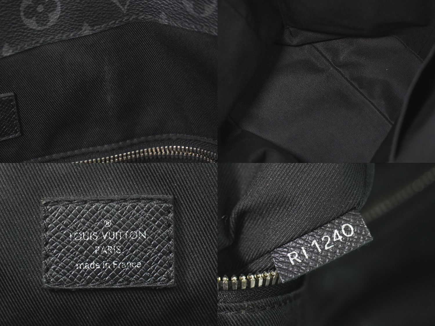 Louis Vuitton LV City Tote Taigarama Monogram Eclipse 2-Way Black Gray — view 9