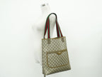 Gucci Vintage Sherry Line GG Supreme Shoulder Bag Tote Beige Shelly — view 6