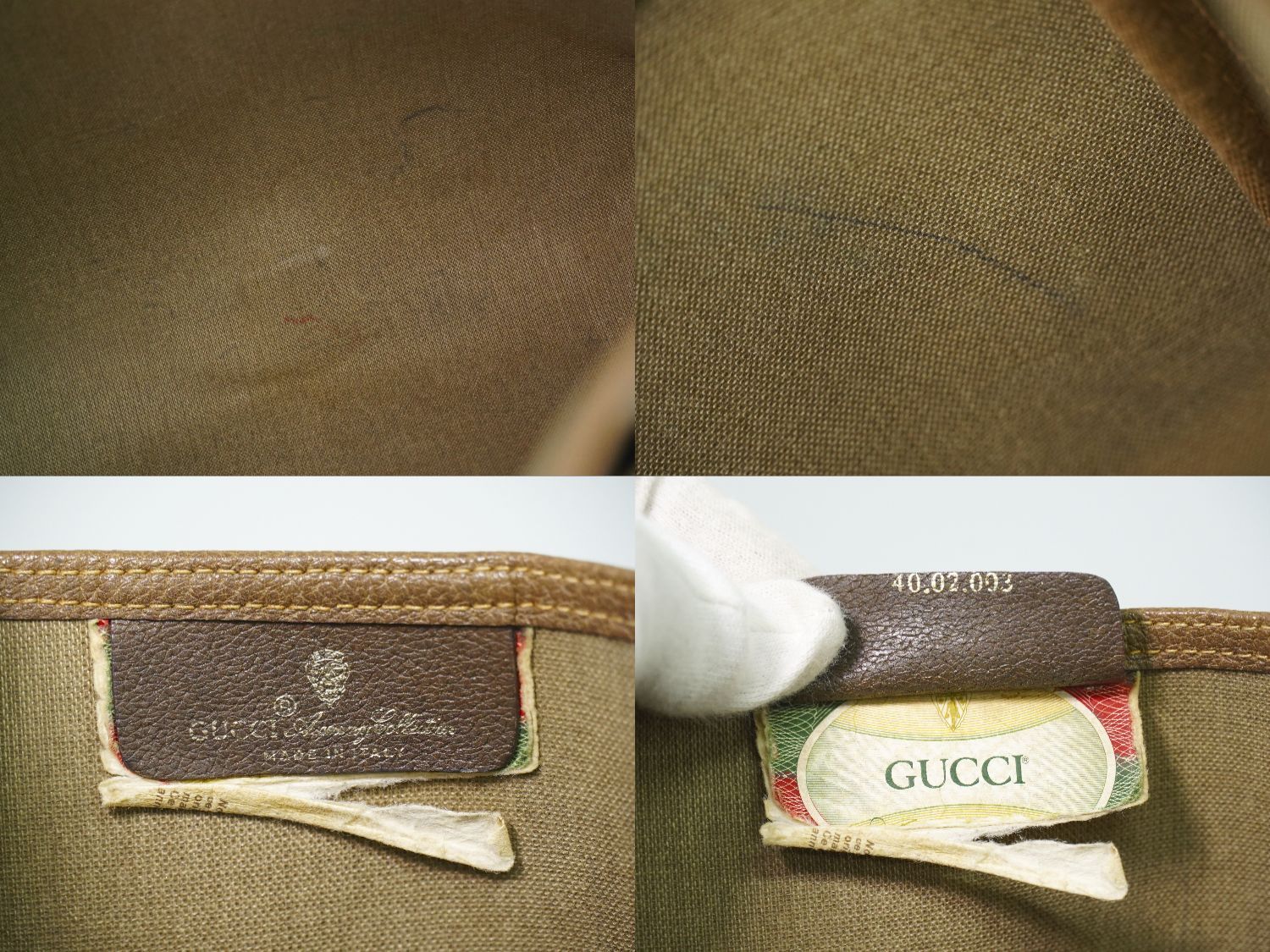 Gucci Vintage Sherry Line GG Supreme Shoulder Bag Tote Beige Shelly — view 9
