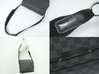 Louis Vuitton LV Daniel MM Damier Graphite Shoulder Bag Black Gray — view 6