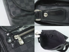 Louis Vuitton LV Daniel MM Damier Graphite Shoulder Bag Black Gray — view 7