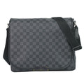 Louis Vuitton LV Daniel MM Damier Graphite Shoulder Bag Black Gray
