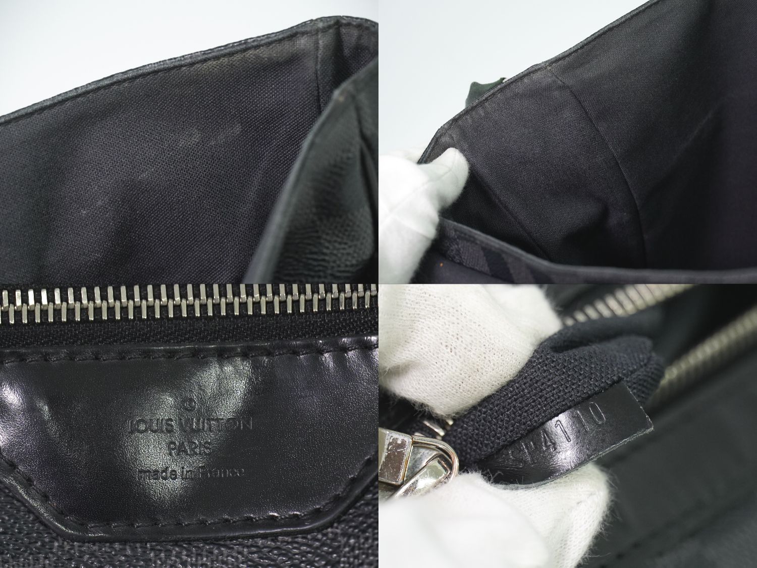 Louis Vuitton LV Daniel MM Damier Graphite Shoulder Bag Black Gray — view 9