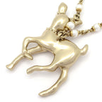 Chanel Necklace Gold Black Deer — view 3