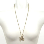Chanel Necklace Gold Black Deer — view 2