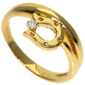 Celine Horse Shoe Diamond Ring 18k Yellow Gold