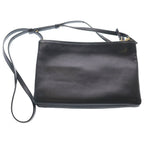 Celine Trio Shoulder Bag Black Leather Gold — view 2