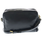 Prada Embossed Logo Shoulder Bag Black Leather Gold — view 2