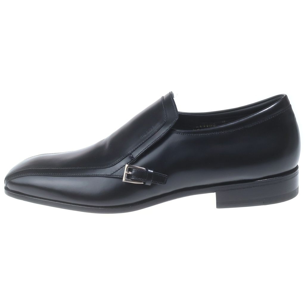 Prada Square Toe Business Shoes Loafers Leather Black