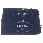 Prada Square Toe Business Shoes Loafers Leather Black — view 7