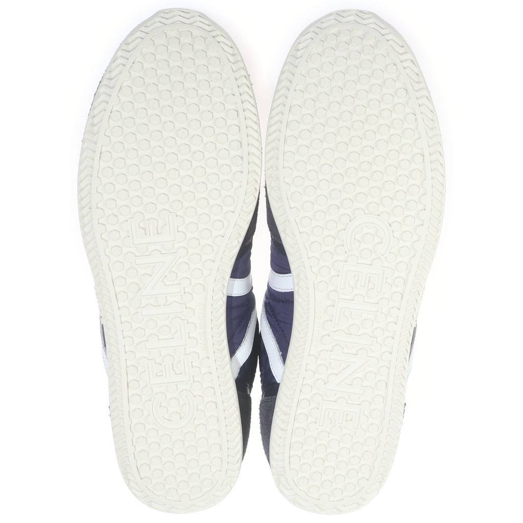 Celine Jogger Lace Up Suede Low Cut Sneakers Blue — view 5
