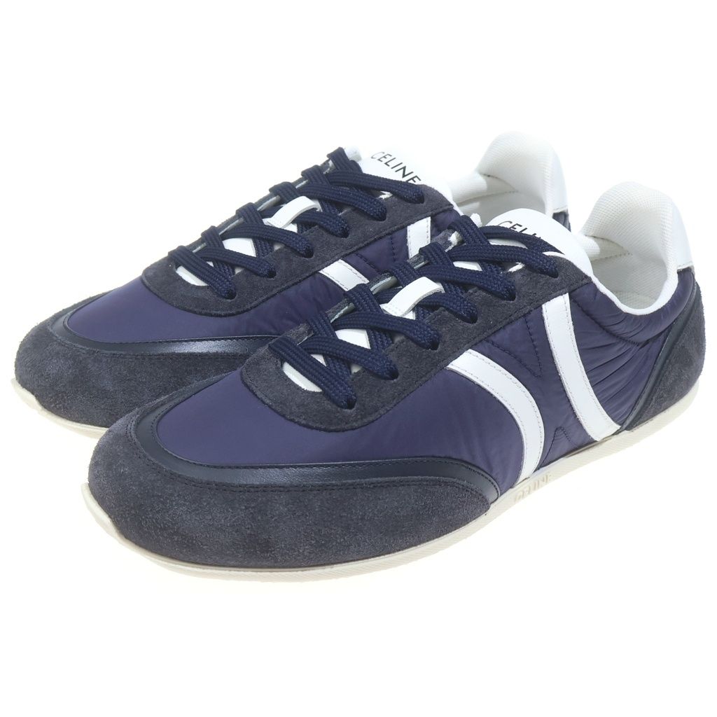 Celine Jogger Lace Up Suede Low Cut Sneakers Blue — view 2