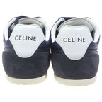 Celine Jogger Lace Up Suede Low Cut Sneakers Blue — view 3