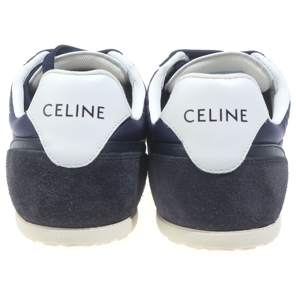Celine Jogger Lace Up Suede Low Cut Sneakers Blue — view 3