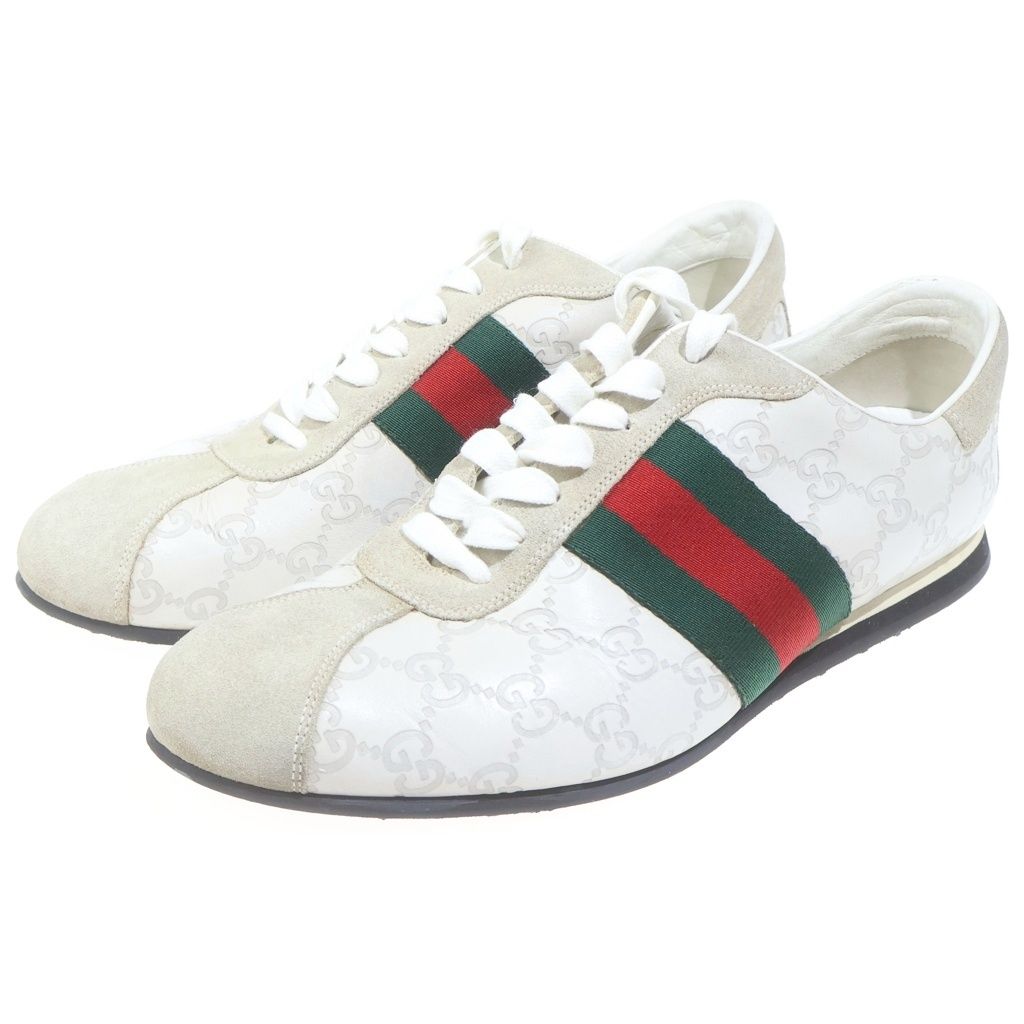 Gucci GG Sherry Line Leather Sneakers Ivory — view 2