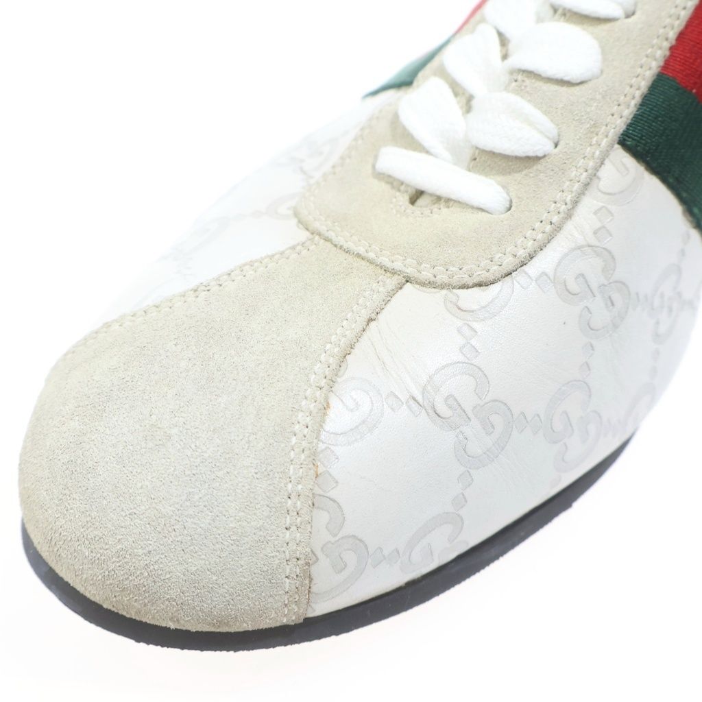 Gucci GG Sherry Line Leather Sneakers Ivory — view 6