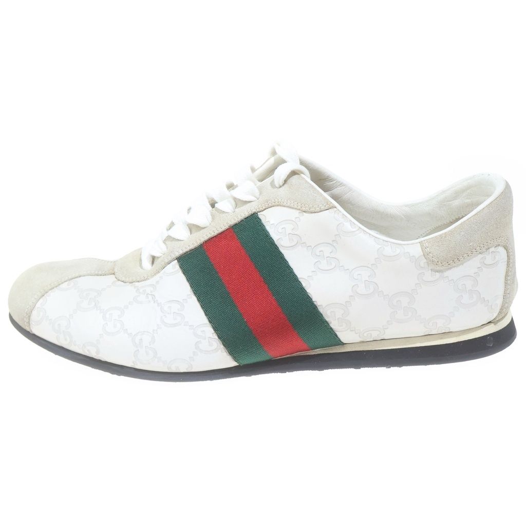 Gucci GG Sherry Line Leather Sneakers Ivory