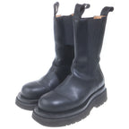 Bottega Veneta Lug Boots Side Gore Thick Sole Long Shoes Black — view 2
