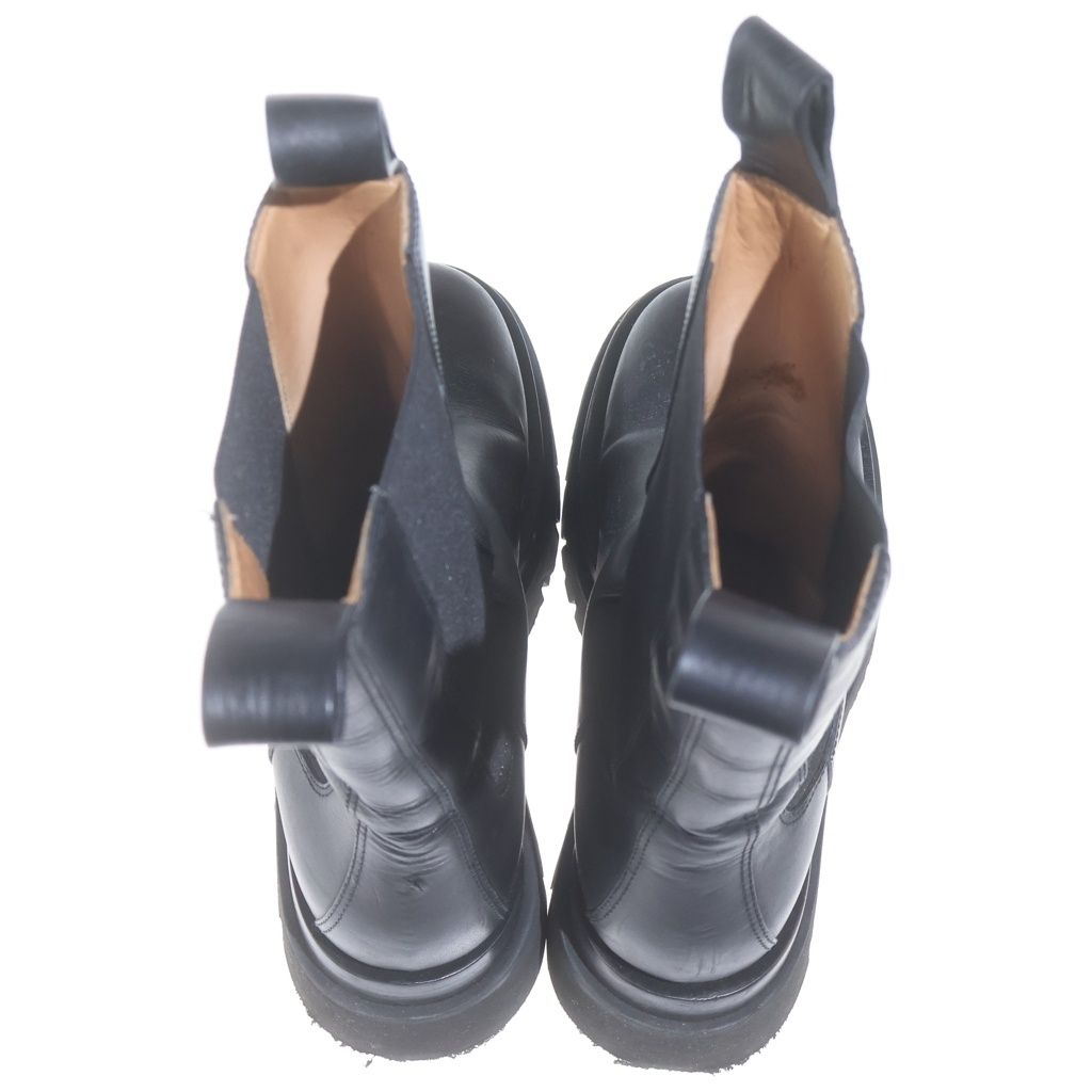 Bottega Veneta Lug Boots Side Gore Thick Sole Long Shoes Black — view 4