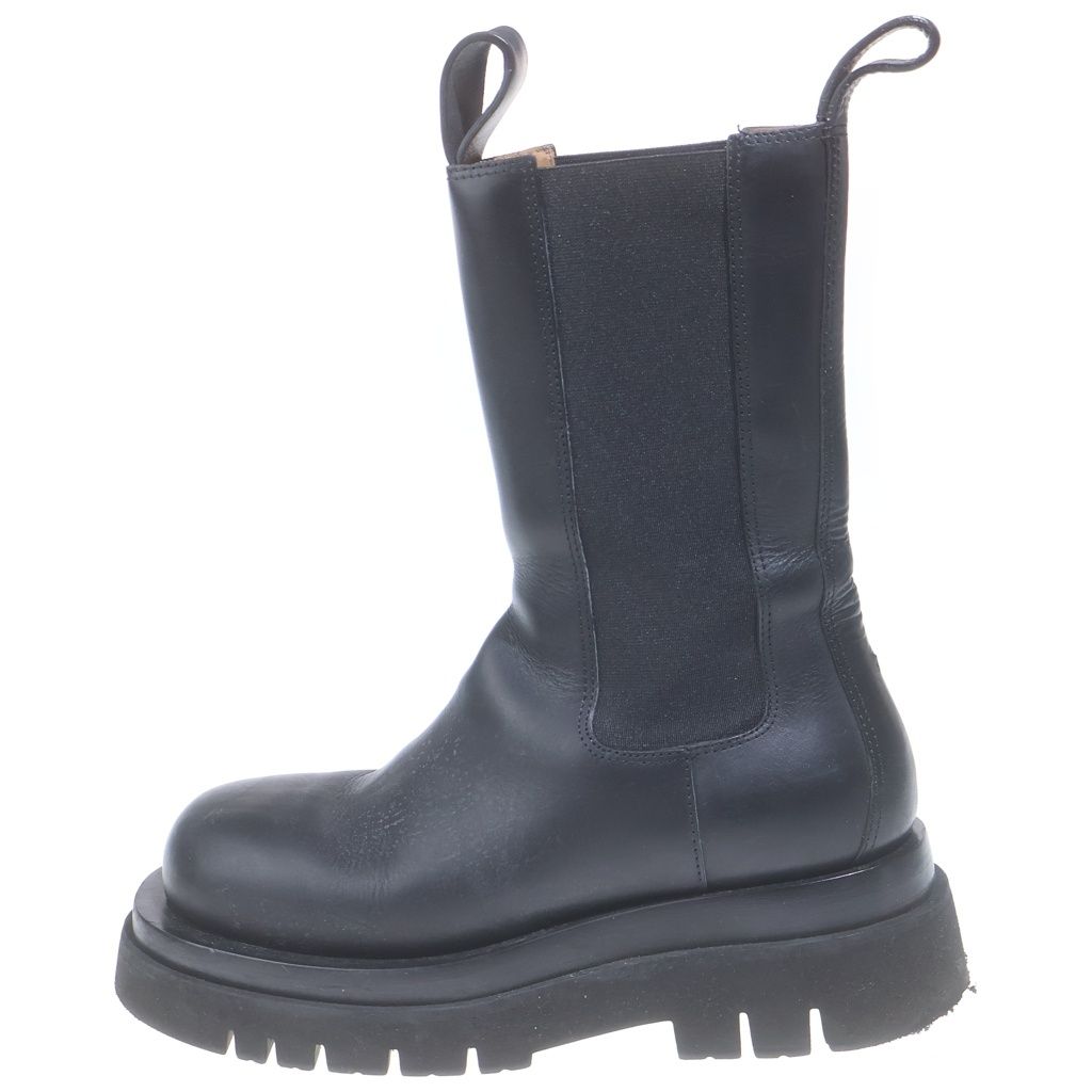 Bottega Veneta Lug Boots Side Gore Thick Sole Long Shoes Black