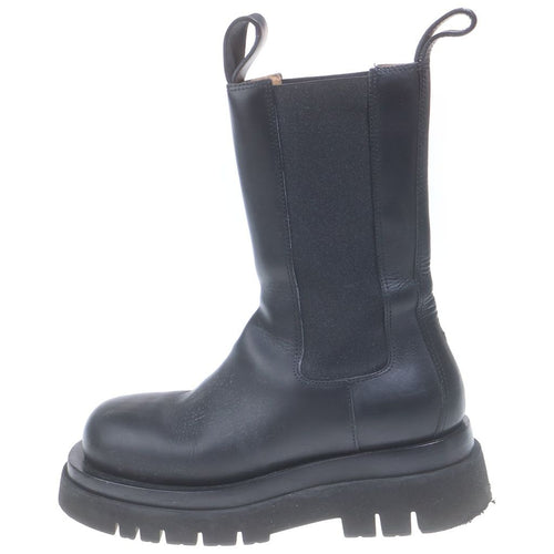 Bottega Veneta Lug Boots Side Gore Thick Sole Long Shoes Black