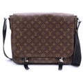 Louis Vuitton Monogram Macassar Clarence Shoulder Bag Brown Leather Silver