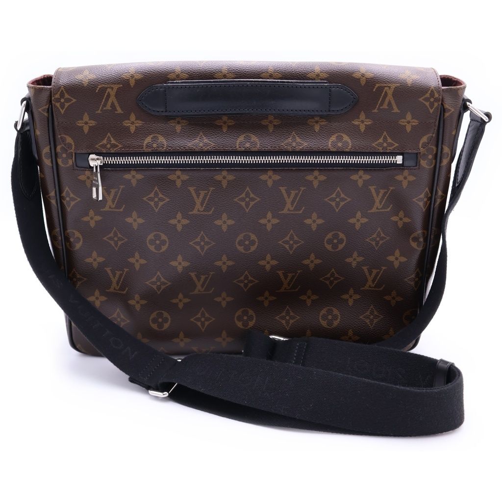 Louis Vuitton Monogram Macassar Clarence Shoulder Bag Brown Leather Silver — view 2