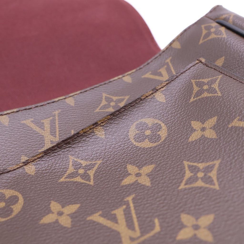 Louis Vuitton Monogram Macassar Clarence Shoulder Bag Brown Leather Silver — view 7