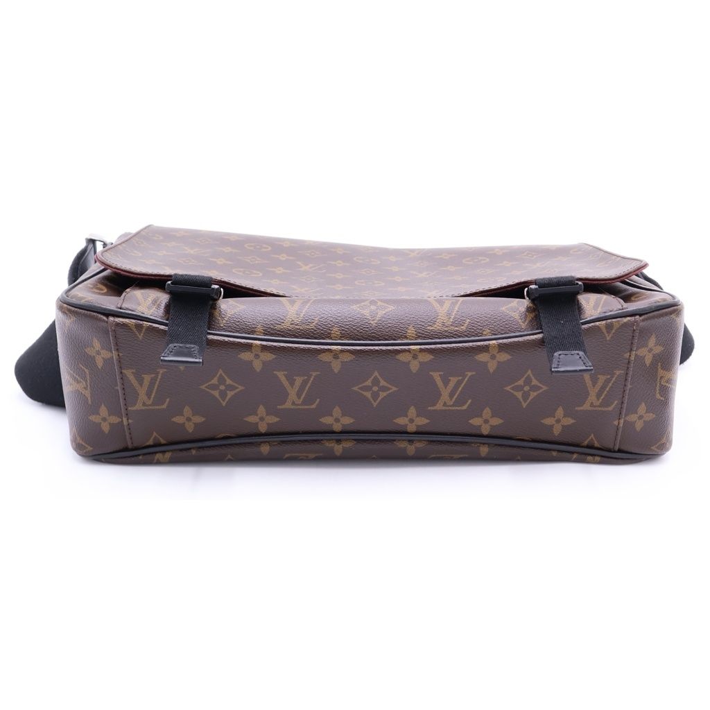 Louis Vuitton Monogram Macassar Clarence Shoulder Bag Brown Leather Silver — view 4