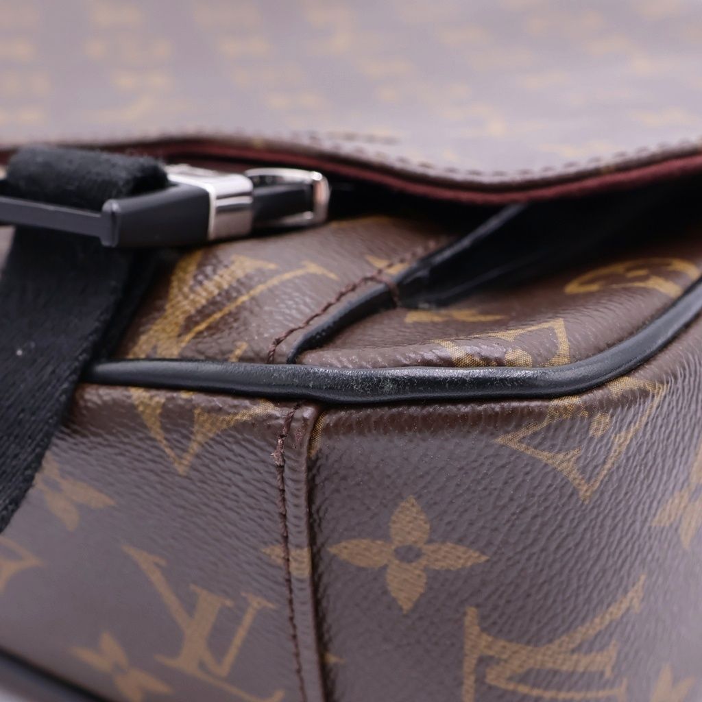 Louis Vuitton Monogram Macassar Clarence Shoulder Bag Brown Leather Silver — view 5
